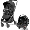 Peg Perego City Loop Stroller + Primo Viaggio Urban Mobility Travel System Bundle - Black / True Black / True Black