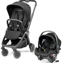 Peg Perego City Loop Stroller + Primo Viaggio Urban Mobility Travel System Bundle - Black / True Black / True Black