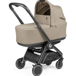 Peg Perego City Loop Twin Stroller + Pop Up Bassinet With Stand Bundle - Black / Metal / Metal