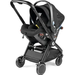 Peg Perego City Loop Twin Stroller + Primo Viaggio Urban Mobility Travel System Bundle - Black / Vanilla Blend / True Black