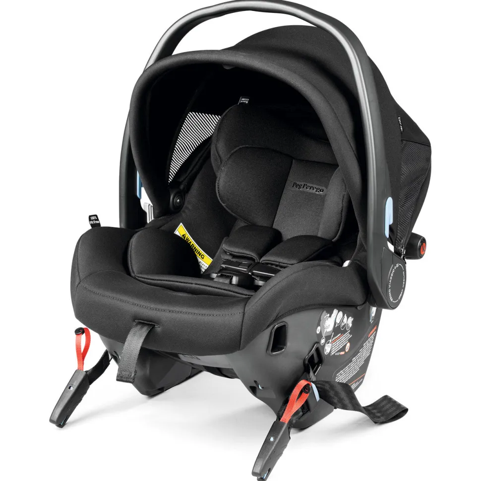 Peg Perego City Loop Twin Stroller + Primo Viaggio Urban Mobility Travel System Bundle - Black / Metal / True Black