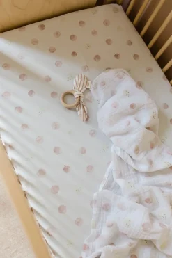 Petit Pehr Organic Crib Sheet - Luna Dawn (Pink)