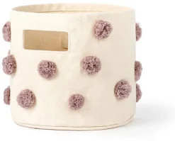 Petit Pehr Pom Pom Basket - Mini - Mauve