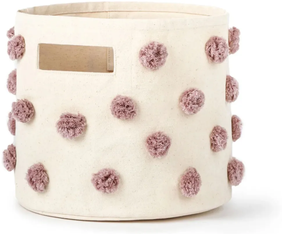 Petit Pehr Pom Pom Basket - Pint - Mauve