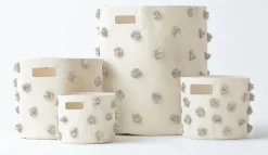 Petit Pehr Pom Pom Basket - Mini - Grey