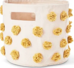Petit Pehr Pom Pom Pint Storage Basket - Marigold