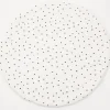 Poppyseed Play Extra Padded Round Play Mat - Black Squiggle Dot