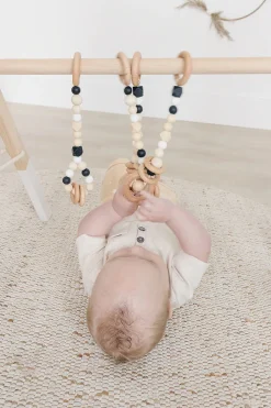 Poppyseed Play Wooden Baby Gym - Natural / Black Toys