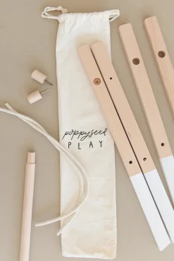 Poppyseed Play Wooden Baby Gym - Natural / Black Toys