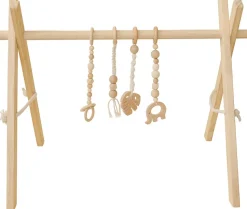 Poppyseed Play Wooden Baby Gym - Natural / Macrame