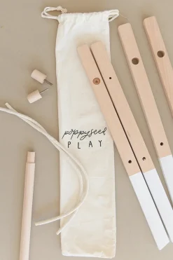 Poppyseed Play Wooden Baby Gym - Natural / Macrame