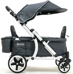 Pronto One (2 Seater) Stroller Wagon - White Frame / Ginger Yellow