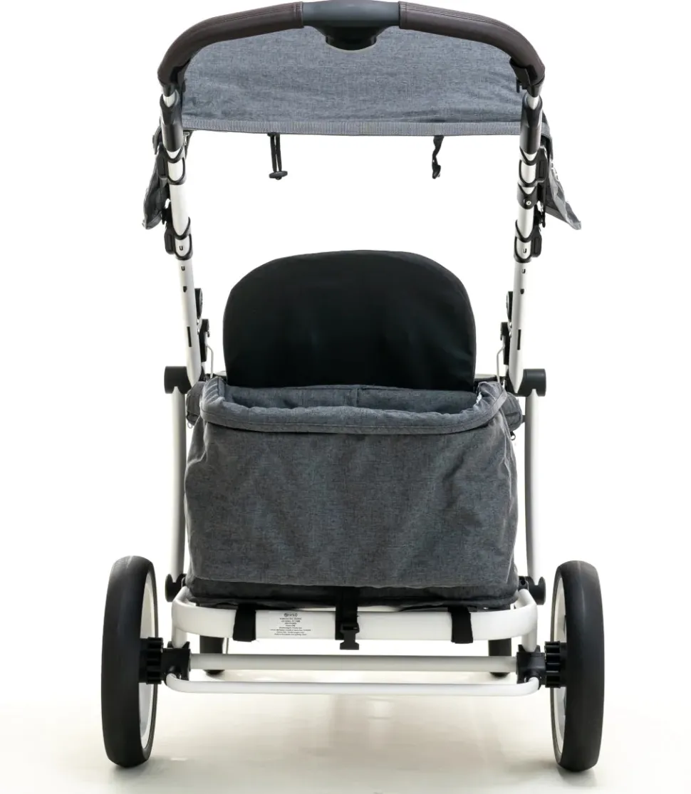 Pronto One (2 Seater) Stroller Wagon - White Frame / Ginger Yellow