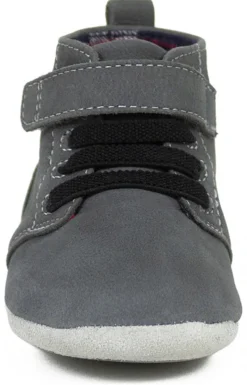 Robeez First Kicks Thiago - Charcoal, 9-12 months