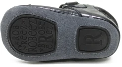 Robeez First Kicks Velvet Bow - Black, 6-9 months