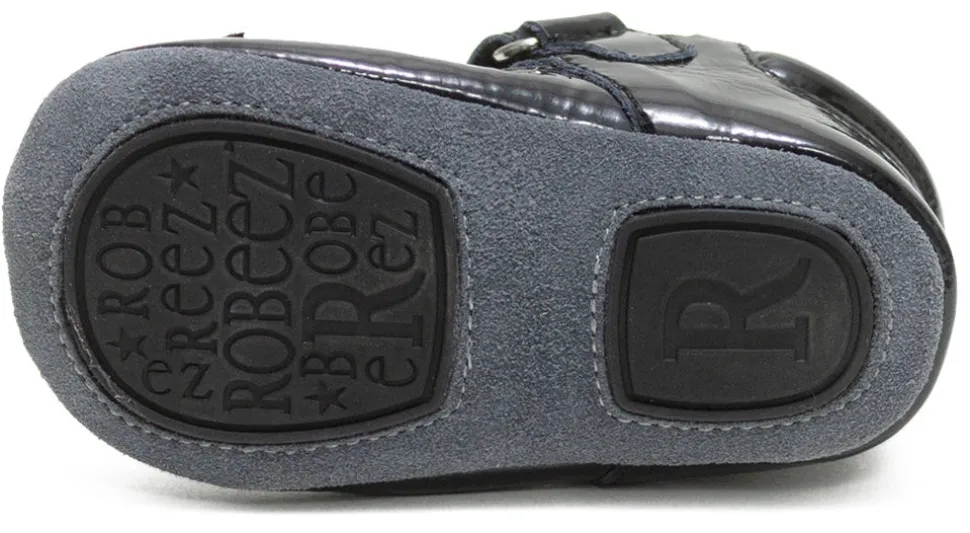 Robeez First Kicks Velvet Bow - Black, 3-6 months