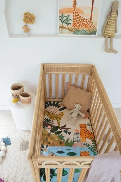 Rookie Humans Cotton Sateen Crib Sheet - In The Jungle