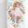 Rookie Humans Cotton Sateen Crib Sheet - Love Blooms