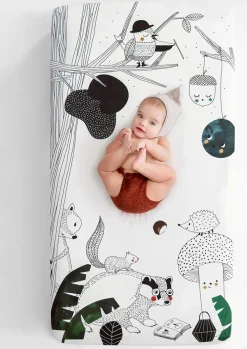Rookie Humans Cotton Sateen Crib Sheet - Woodland Dreams