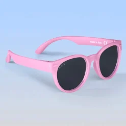 Roshambo Eyewear Polarized Baby Sunglasses - Popple Rounds - Light Pink / Grey (0-2 years)