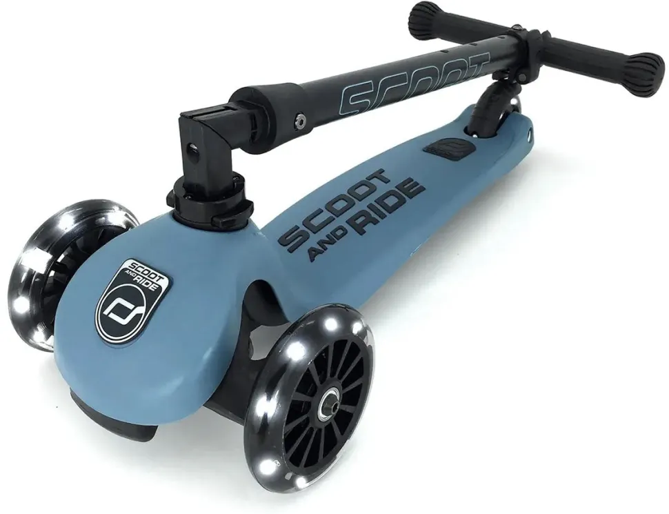 Scoot & Ride HighwayKick3 LED Scooter - Steel