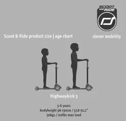 Scoot & Ride HighwayKick3 LED Scooter - Rose