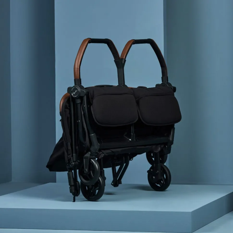 Silver Cross Jet Lightweight Double Stroller - Black
