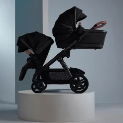 Silver Cross Wave 3 Complete Single-to-Double Stroller - Licorice