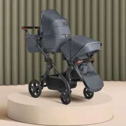 Silver Cross Wave Single-to-Double Stroller - Lunar