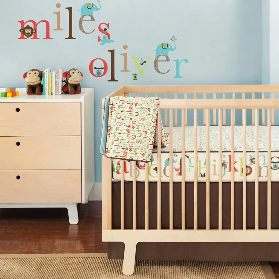 Skip Hop Alphabet 4 Piece Crib Bedding Set with Wall Decals