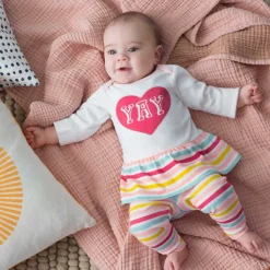 Skip Hop Baby Says Long Sleeve Tunic & Legging Set - Pink Stripes (3 Months)
