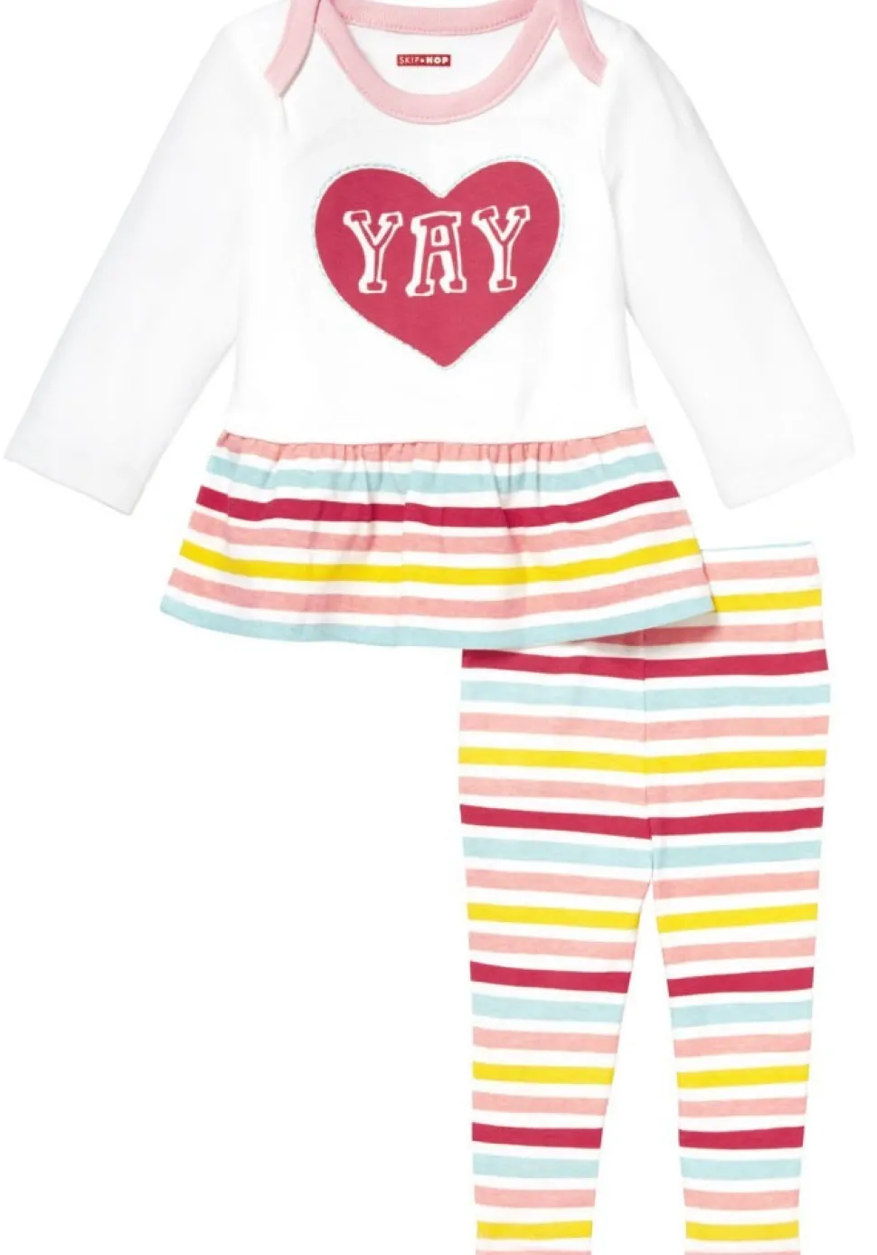 Skip Hop Baby Says Long Sleeve Tunic & Legging Set - Pink Stripes (6 Months)