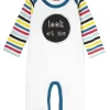 Skip Hop Baby Says Long Sleeve Romper, Look at Me - Stripes (3 Months)
