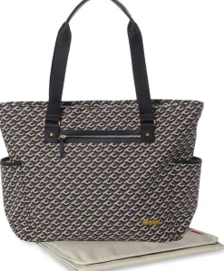 Skip Hop Deco Saffiano Tote Diaper Bag - Black