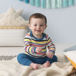 Skip Hop Long Sleeve Bodysuit & Pant Set - Stripes (3 Months)