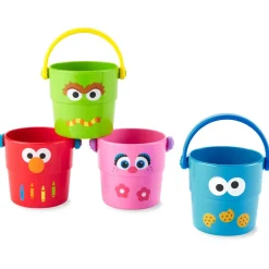 Skip Hop Sesame Street Stack & Pour Buckets Bath Toy