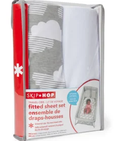 Skip Hop Travel Crib Fitted Sheet Set