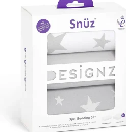 Snuz 3 Piece SnuzPod Crib Bedding Set - Grey Star