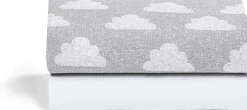 Snuz SnuzPod Crib Fitted Sheets, 2 Pack - Cloud