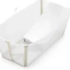 Stokke Flexi Bath Heat Sensitive Tub + Newborn Support - Sandy Beige