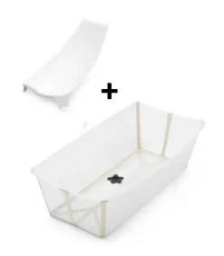 Stokke Flexi Bath X-Large Heat Sensitive Tub + Newborn Support - Sandy Beige