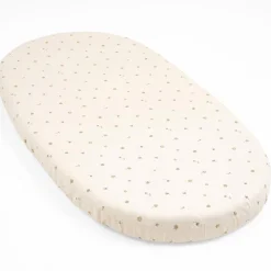 Stokke Sleepi Crib/Bed Fitted Sheet - Flower Ecru