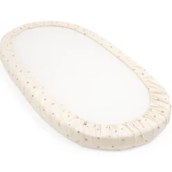Stokke Sleepi Crib/Bed Fitted Sheet - Flower Ecru