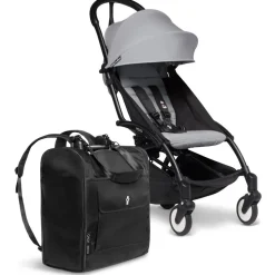 Stokke YOYO2 Ultra Compact 6+ Stroller + Backpack Bundle - Black / Stone