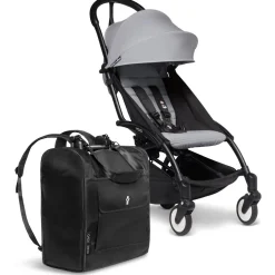 Stokke YOYO2 Ultra Compact 6+ Stroller + Backpack Bundle - Black / Stone