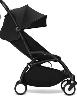 Stokke YOYO3 Ultra Compact Complete 0+/6+ Stroller + Car Seat Adapter (One Box) - Black / Black