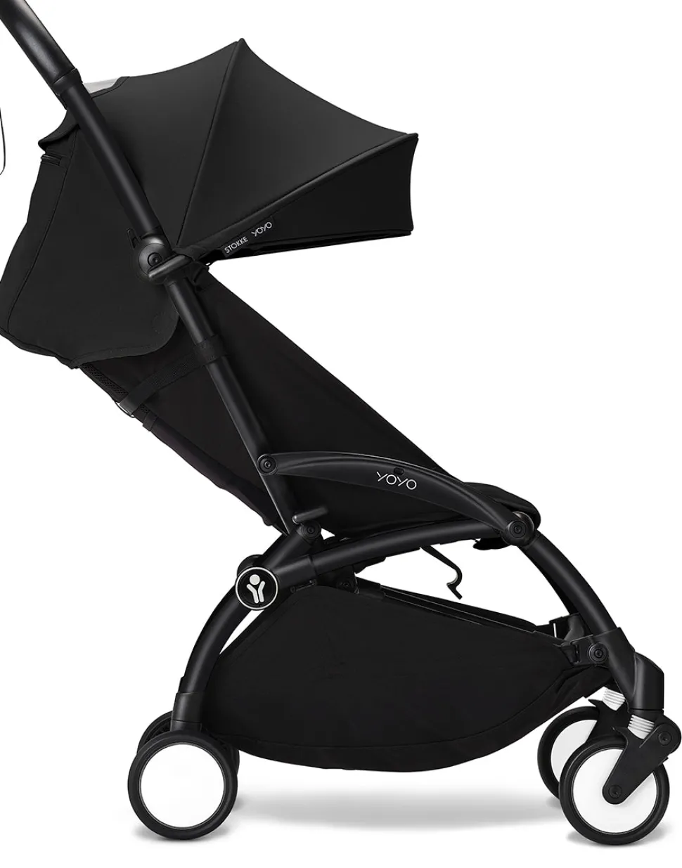 Stokke YOYO3 Ultra Compact Complete 0+/6+ Stroller + Car Seat Adapter (One Box) - Black / Black