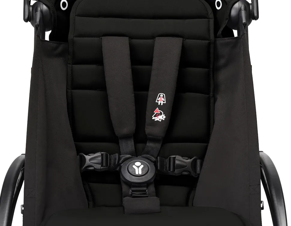 Stokke YOYO3 Ultra Compact Complete 0+/6+ Stroller + Car Seat Adapter (One Box) - Black / Black
