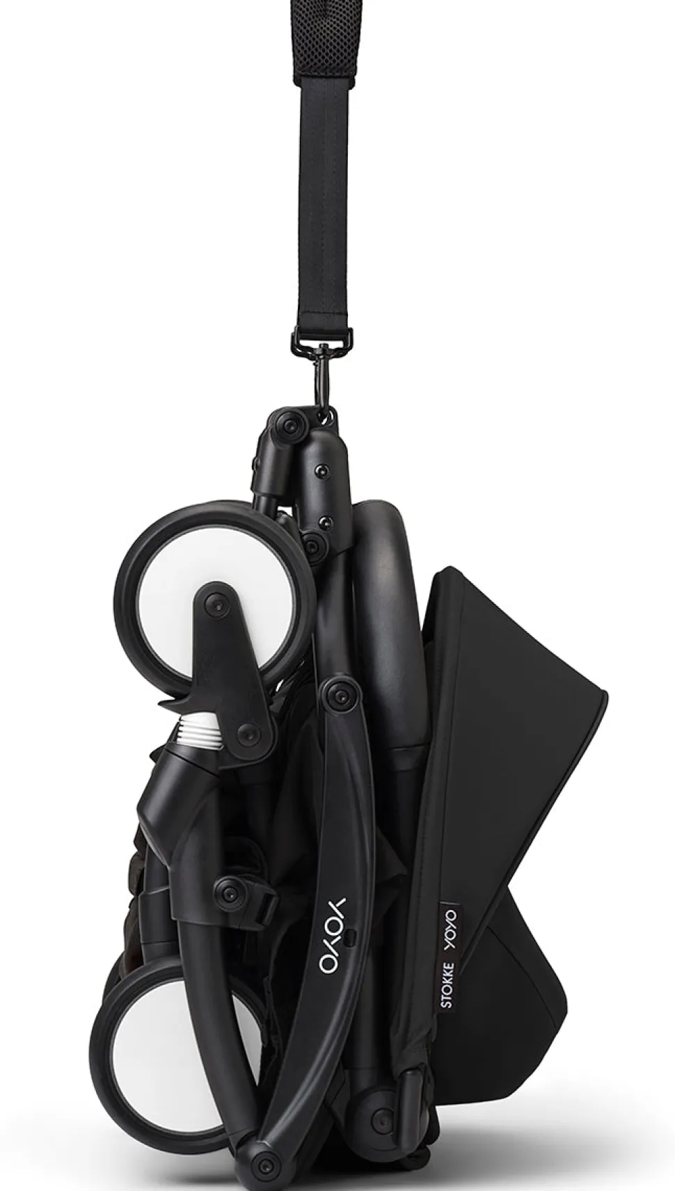 Stokke YOYO3 Ultra Compact Complete 0+/6+ Stroller + Car Seat Adapter (One Box) - Black / Black