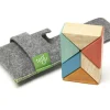 Tegu Pocket Pouch Prism 6 Piece Magnetic Blocks - Sunset